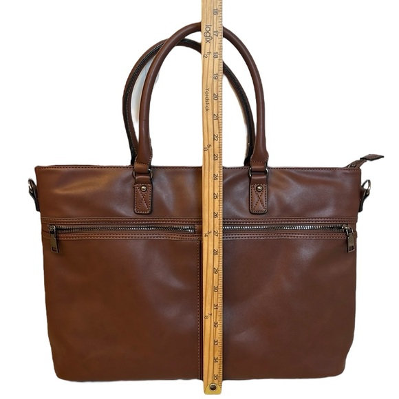 Laptop Tote Bag Brown Business Bag - Picture 8 of 10